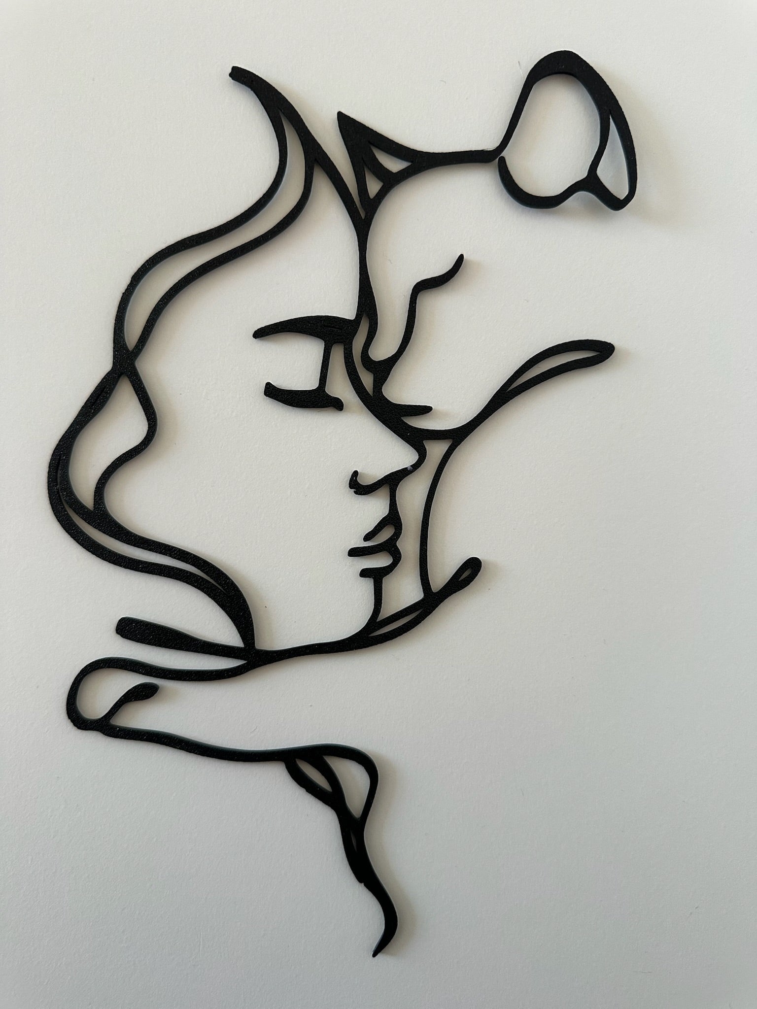 Silhouette fille avec un chat